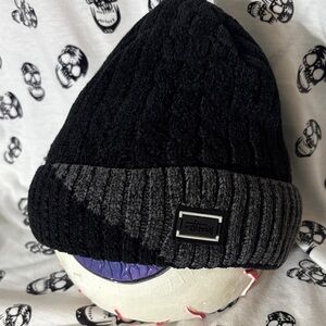 Stussy Two-Tone Black and Gray Beanie
